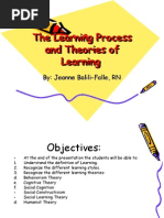 The Learning Process and Theories of Learning Final