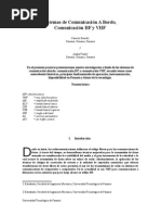 Sistemas de Comunicación A Bordo, Comunicación HF y VHF