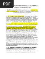 Cámara de Comptos - Fiscalizacion Concejo de Artica y Comparación Con La Fiscalización de La Cámara Al Ayuntamiento de Berrioplano.