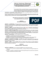 7.1. Reglamento de Organizacion y Funcionamiento Consejo Municipal de La Juventud