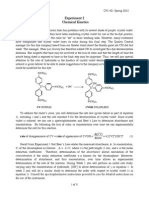 Experiment 2 Chemical Kinetics: Rate of Disappearance of CV Rate of Appearance of CVOH