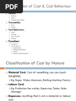 Classification of Cost