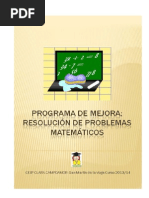 Programa Mejora-Problemas Matematicos