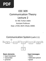 EEE 309 Communication Theory: Dr. Md. Forkan Uddin Assistant Professor Dept. of EEE, BUET, Dhaka 10000