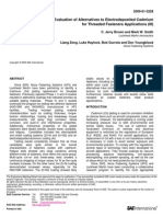 Evaluation of Alternatives To Electrodeposited Cadmium For Threaded Fasteners Applications (III)