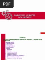 Unidad 1. Maquinaria y Equipos en La Industra Alimentaria