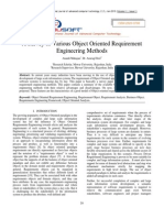 A Survey of Various Object Oriented Requirement Engineering Methods