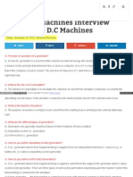 Electrical Machines Interview Questions - D.C Machines: Q. Principle of Operation of A Generator?