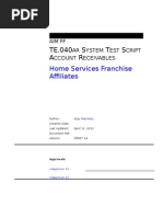 TE040 Account Receivables Test Scripts