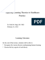 Applying Learning Theories To Healthcare Practice