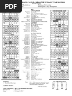 Collegiate Calendar 2013-2014 REVISED