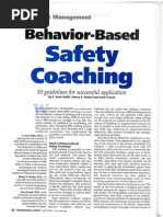 Behavior Based Safety Coaching-Work-Observation