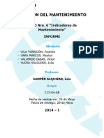 Caso 6 Indicadores de Mantenimiento Finalizado Falta