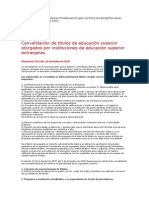 Información Convalidación Homologación de Título en Colombia y Argentina