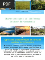 Types and Characteristics of Outdoor Environments