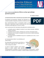 Sin Neurotransmisores Felices No Hay Aprendizaje (Primera Parte) .