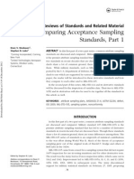 Acceptance Sampling Standards Part 1