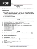 Sample Paper-04 (Unsolved) Mathematics Class - Xi: Aa Bba B CB A C A B C X Y Y A X B X C X Y Ix Iy I