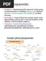 Phenylpropanoids:: Phenyl Ring Three-Carbon Propane Side Chain