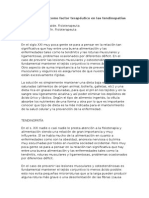 La Alimentación Como Factor Terapéutico en Las Tendinopatías