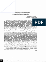 Conocimiento Especulativo y Conocimiento Práctico