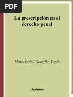 La Prescripción en El Derecho Penal - María Gonzáles Tapia