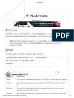 HTML Marquees