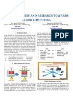 A Review and Research Towards Cloud Computing