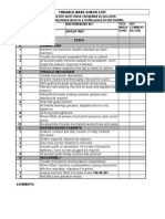 3B Treadle Base Check List 2009