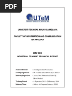 Industrial Training Technical Report