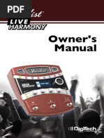 Vocalist Live Harmony Manual 5038827-A Original