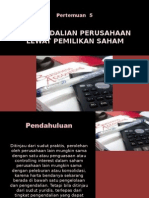 Pengendalian Perusuhaan Lewat Kepemilikan Saham