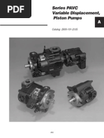 Series PAVC Variable Displacement, Piston Pumps: Catalog 2600-101-2/US