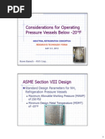 Considerations For Operating Pressure Vessels Below - 20°F PDF