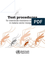 Test Procedures For Insecticide Resistance Monitoring in Malaria Vector Mosquitoes