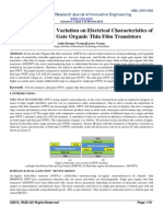 Effect of Thickness Variation On Electrical Characteristics of Single & Dual Gate Organic Thin Film Transistors