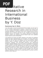 Doz Qualitative Research Summary