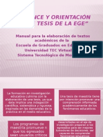 Alcance y Orientación de Las Tesis de