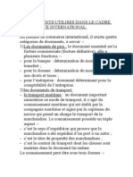 Document Utilise Dans Le Du Commerce International