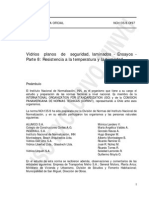 NCH 00135.8 of 1997 (Vidrios Planos de Seguridad, Laminados - Ensayos - Parte 8 Resistencia A La Temperatura Y La Humedad)