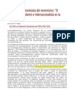 Magri, Julio N. Otra Historia Morenista Del Morenismo. Sobre ''El Trotskismo Obrero e Internacionalista en La Argentina'' (1943-1955)