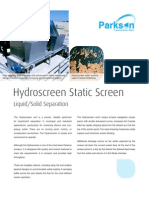 Hydroscreen Static Screen: Liquid/Solid Separation