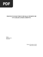 (Electricidad Baja Tensión) Proyecto Electrico de Baja Tensión de Un Garaje