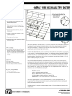 Ontrac Wire Mesh Cable Tray System: Product Data Sheet