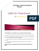 LAW 531 Final Exam Latest University of Phoenix