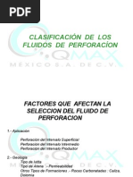 Clasificación de Los Fluidos de Perforación