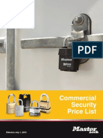 Master Lock Commercial Price Book - 2015