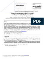 Sciencedirect: Energy and Economic Analysis of The Co Capture From Flue Gas of Combined Cycle Power Plants