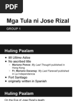 Mga Tula Ni Jose Rizal