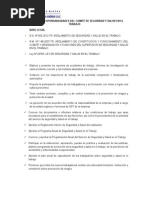 Funciones y Responsabilidades Del Comité de Seguridad y Salud en El Trabajo